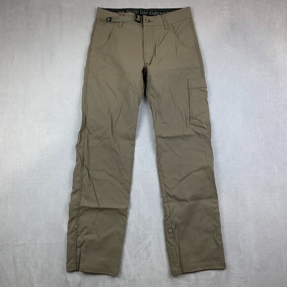 Prana Other - Prana Mens Pants 28 Brown Taupe Cargo Stretch Zion Straight Belted Outdoor 28x30